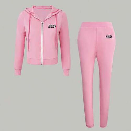 Tracksuit For Women Set 2 Piece Joggers Letter Print Jogging Sweat Outfits Hoodie And Sweatpants Set
