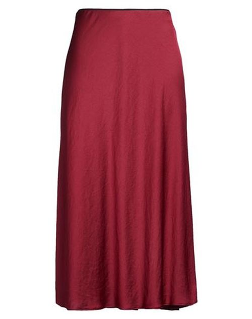 Woman Midi skirt Burgundy Size 14 Polyester