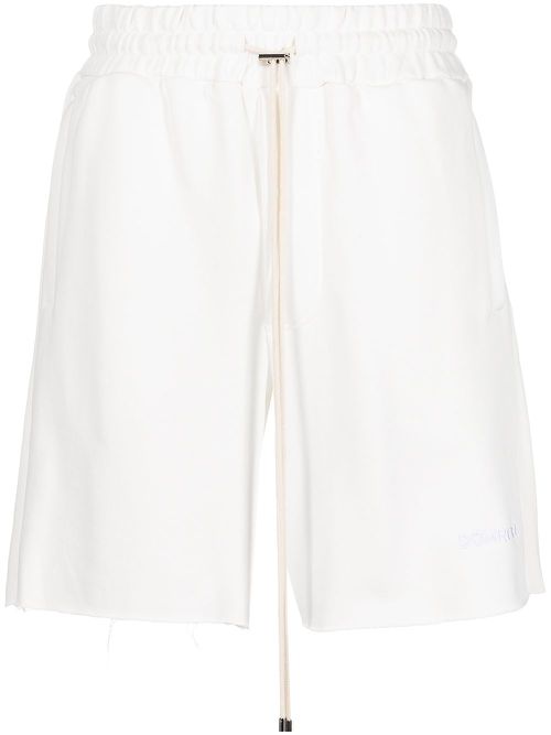 Embroidered-logo shorts - White