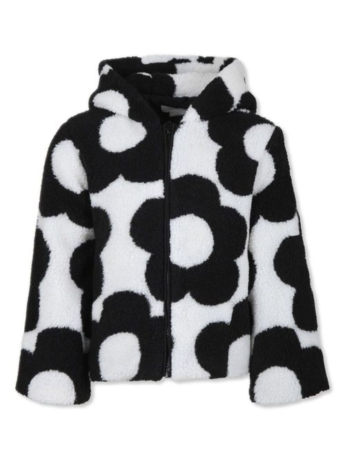 Floral-print coat - White