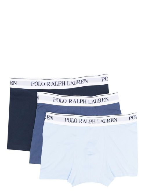 Logo-waistband boxers set of 3 - Blue