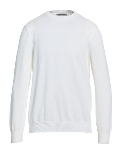 Man Sweater White Size 42 Cotton