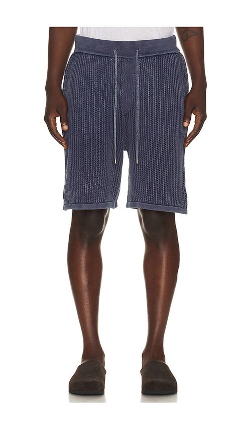 Central Park West Henry Snow Wash Short in Slate. M. Also in S, L, XL/1X