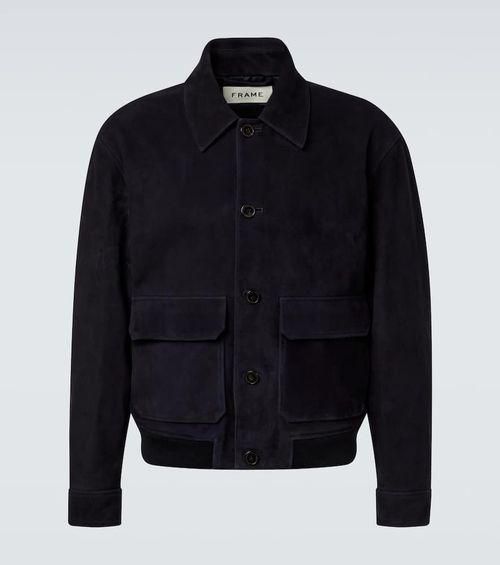 Suede blouson jacket