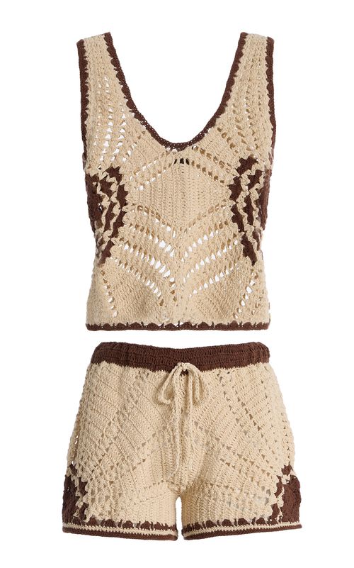 Exclusive Crocheted Cotton Short Set