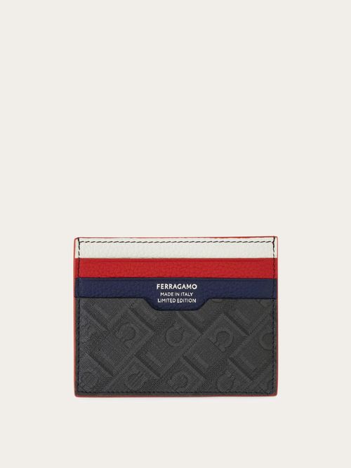 Men Monogram credit card holder - Citymatch Capsule Blue