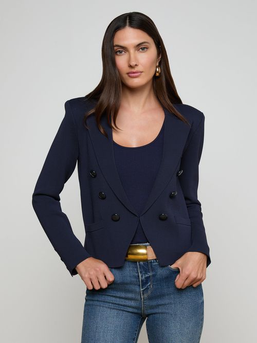 Mercer Knit Blazer In Midnight