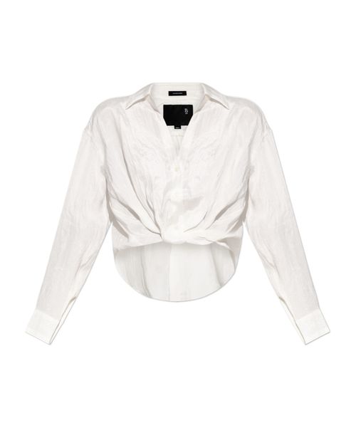 Gathered-detail shirt
