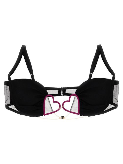 Heart Bra — Black