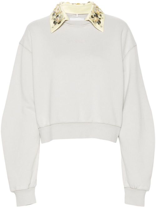 Embroidered-logo sweatshirt - Grey
