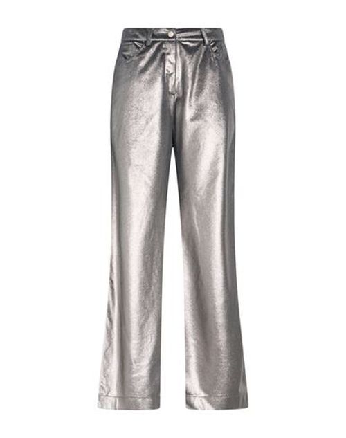Woman Pants Silver Size 6 Polyester