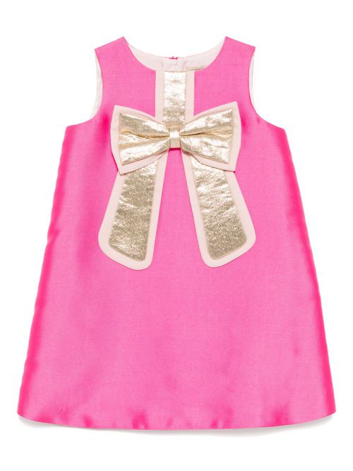 Guilded bow shift dress - Pink