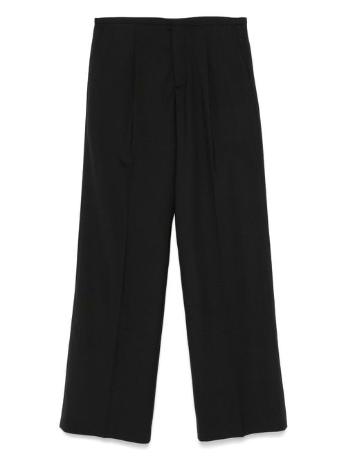 Wool-blend trousers - Black