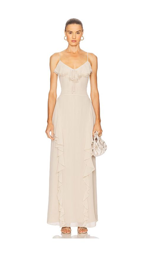 Tularosa Remley Maxi Dress in Taupe.  XS. Also in L, M, S
