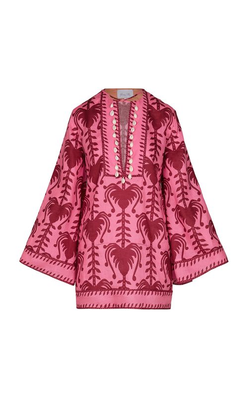 Wild Savannah Printed Linen Mini Dress