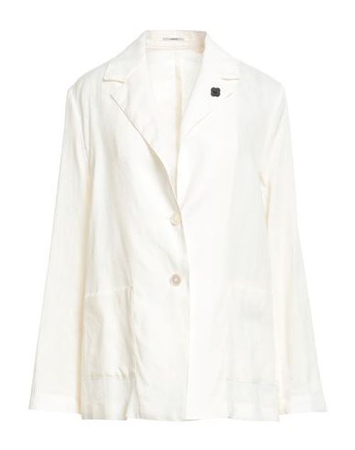 Lardini Woman Blazer Ivory Size 2 Linen