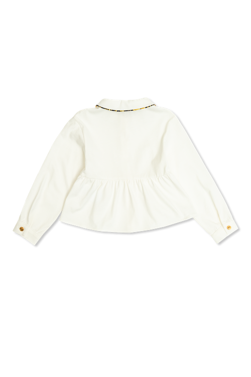 Versace Kids Shirt With Collar, Unisex, White