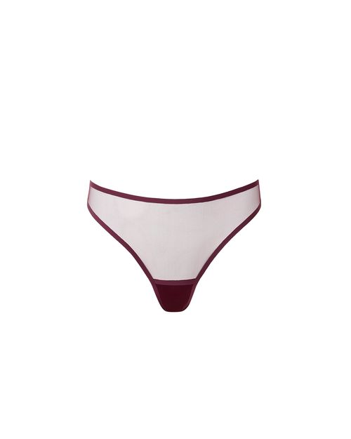 Bluebella Naomi Mesh High-Waist Thong Cherry