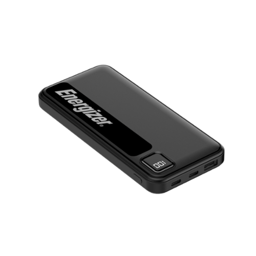 MAX 10,000mAh 15W USB-C 3-Port Universal Portable Battery Charger/Power Bank w/ LCD screen for Smartphones & Accessories - Black
