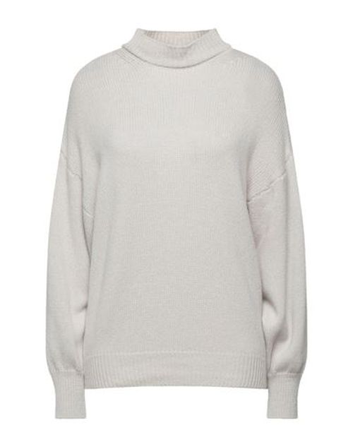 N. o.w. Andrea Rosati Cashmere Woman Turtleneck Light grey Size L Cashmere
