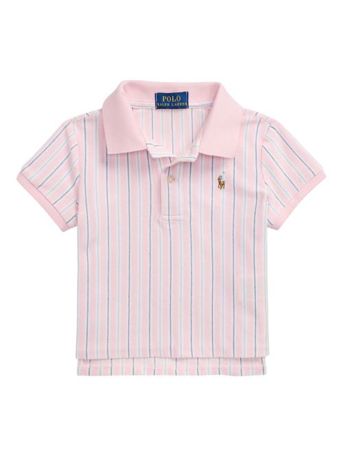 Striped polo shirt - Pink