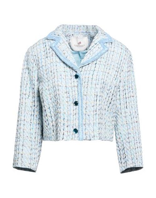 Woman Jacket Sky blue Size 10 Polyester