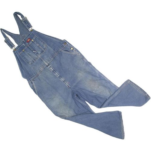 DICKIES Mens Blue Cotton Denim Dungarees Regular Fit M W44 L27 Workwear
