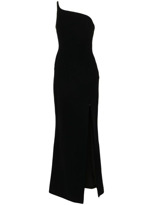 Embroidered crepe dress - Black