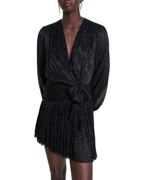Runnylia Pleated Wrap Dress