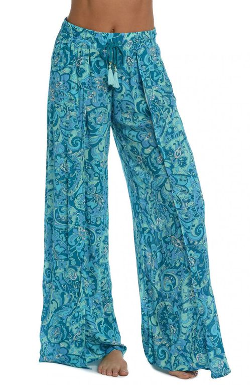 Bohemia Paisley Beach Pant In Blue