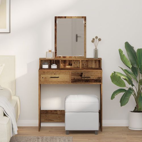 Dressing Table with Drawers - Vintage Wood 79x41x140 cm
