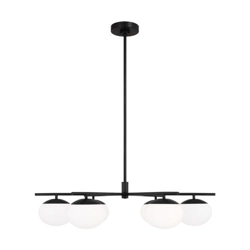 Visual Comfort Studio Lune 6-Light Chandelier in Aged Iron by Ellen Degenere