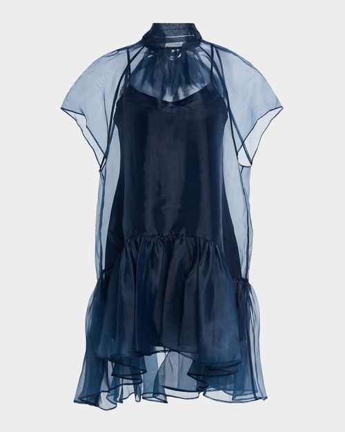 Beaux Tiered Organza Mini Dress