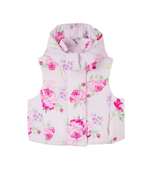 Floral puffer vest