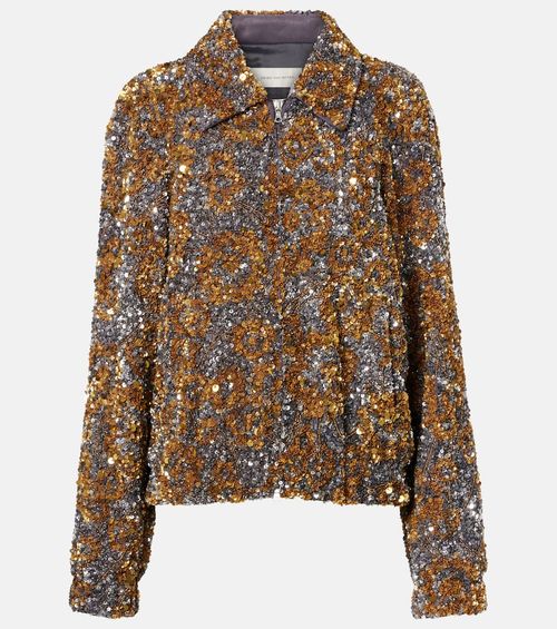 Sequined blouson jacket