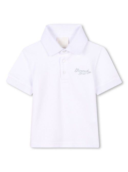 Logo-embroidered polo shirt - White