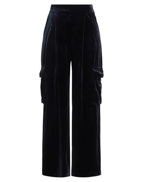 Woman Pants Navy Size M Polyester, Elastane
