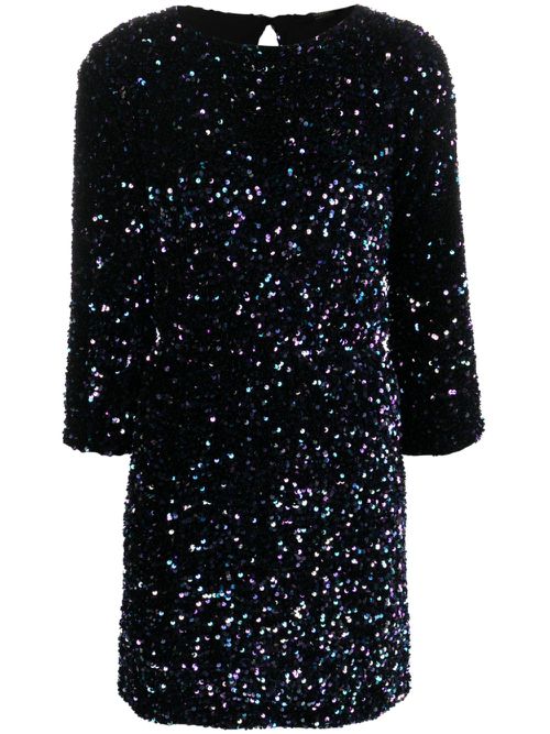 Sequin-embellished minidress - Black