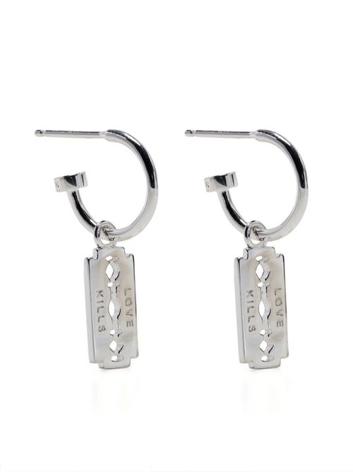 Love Kills sleeper earrings - Silver