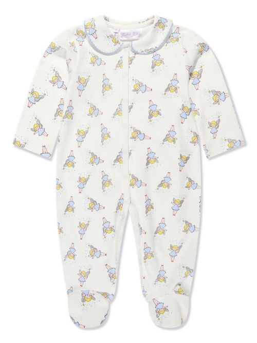 Graphic-print cotton romper - White