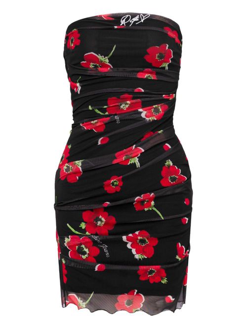 Strapless mini dress - Black