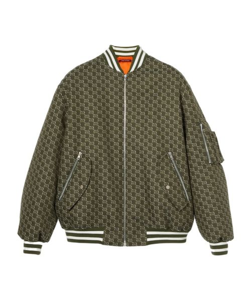 Cotton jacquard jacket with GG Shadow