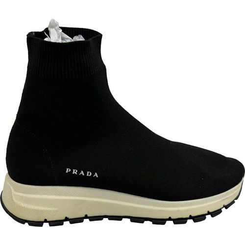 Prada Pre-owned Womens Knit Sock Sneakers in Black - 37./IT