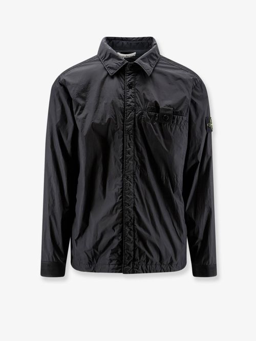 Crinkle Recycled Nylon Jacket — Black