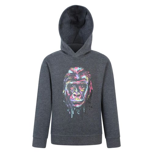 Mountain Warehouse Childrens/Kids Graffiti Gorilla Hoodie - Grey - - Grey - 60% Organic Cotton/40% Polyester