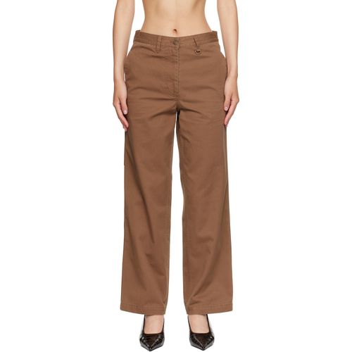 Brown Tabby Wide Chino Pants