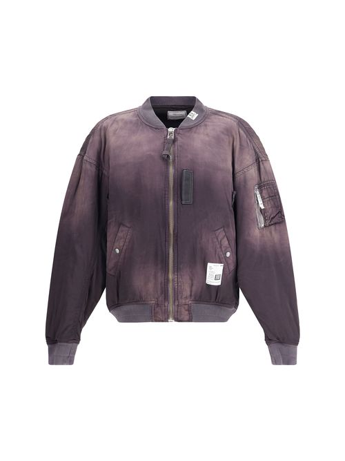 Distressed Flight Jacket — Purple