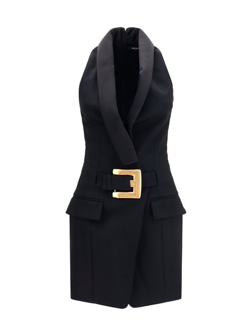Grain De Poudre Dress — Black