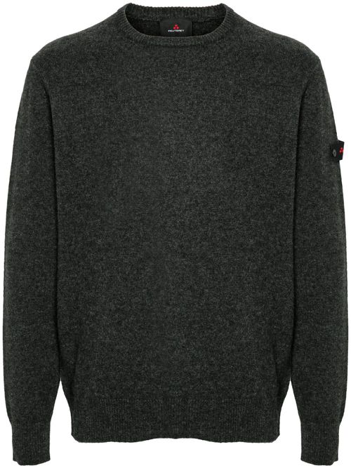 Detachable-logo sweater - Grey
