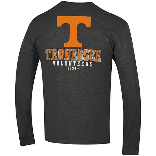 Men's Heathered Gray Tennessee Volunteers Team Stack Long Sleeve T-Shirt - Size Small